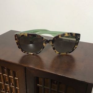 Prada SPR 12S UEZ 4K1 SUNGLASSES GREEN BROWN